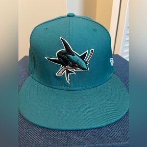San Jose Sharks NHL teal fitted cap New Era 7-3/8